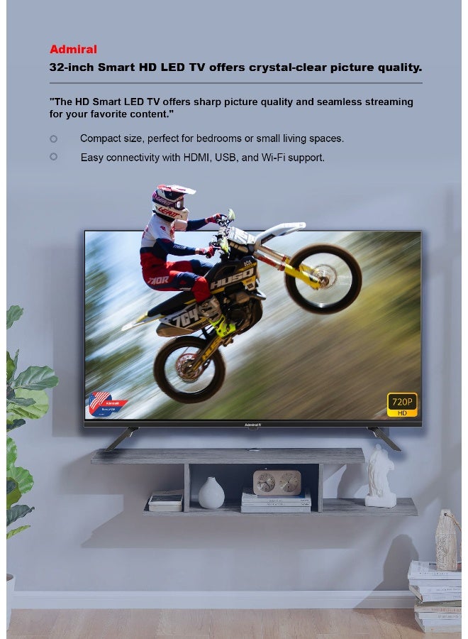 Admiral 32 Inch Android Smart Led Tv, Hd Ready Display With Google Assistant, Built-In Chromecast, Voice Control – Model Adl 32Hmsacn (Black) ADL32HMSACN Black - Image 4
