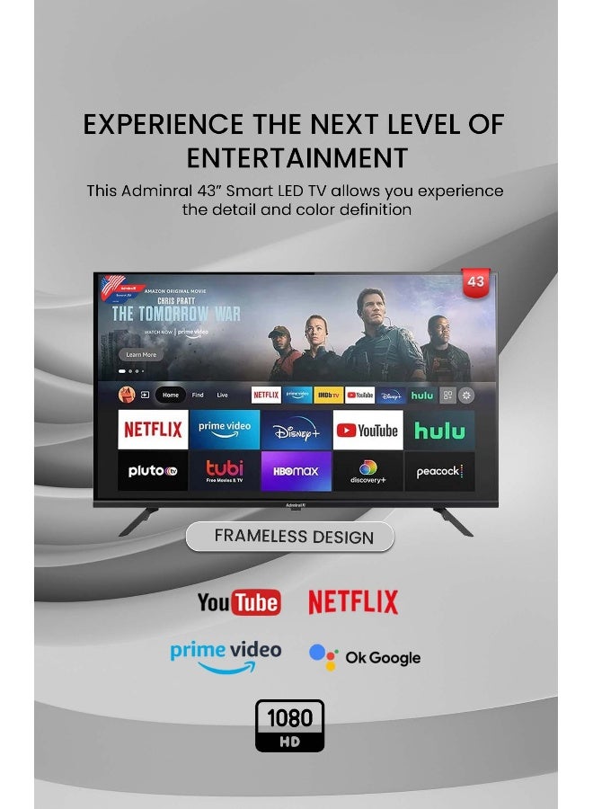 Admiral 43 Inch Android Smart Led Tv, Full Hd, Voice Control, Google Assistant, Built-In Chromecast – Model Adl 43Fmsacn (Black) ADL43FMSACN Black - Image 3