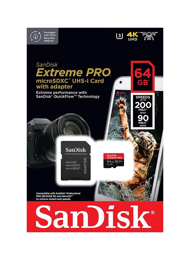 Sandisk - Memory card Extreme Pro,A2 Specification microSDXC 64 GB - Image 1