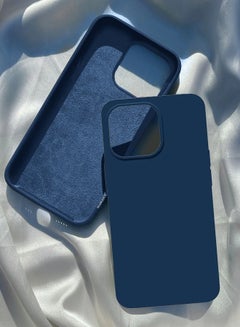 MARGOUN Silicone Case Cover Liquid Gel Soft Ultra Slim Shockproof Back Cover Full Body Protection For Apple iPhone 14 Pro Max 6.7 inch Dark Blue  - Image 3