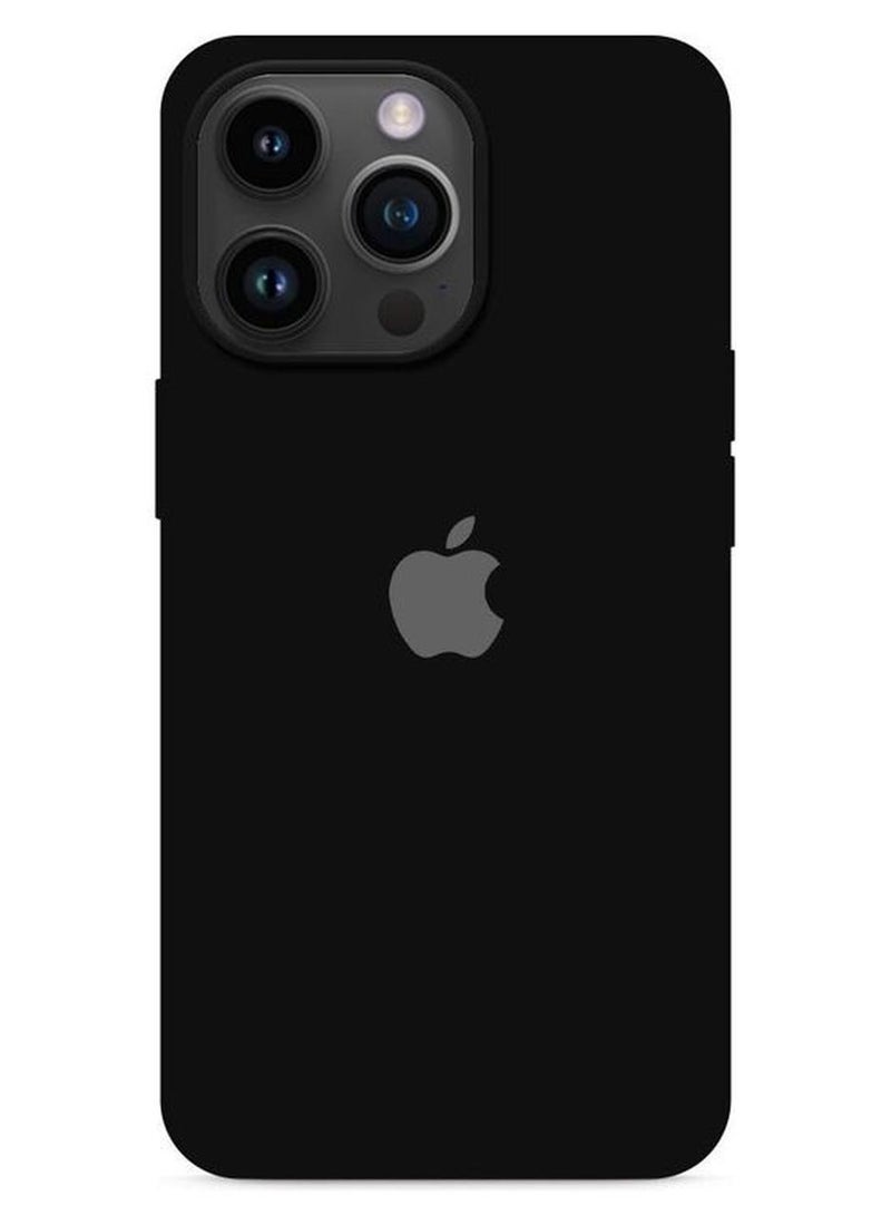 MARGOUN Silicone Case Cover Liquid Gel Soft Ultra Slim Shockproof Back Cover Full Body Protection For Apple iPhone 14 Pro Max 6.7 inch Black - Image 1