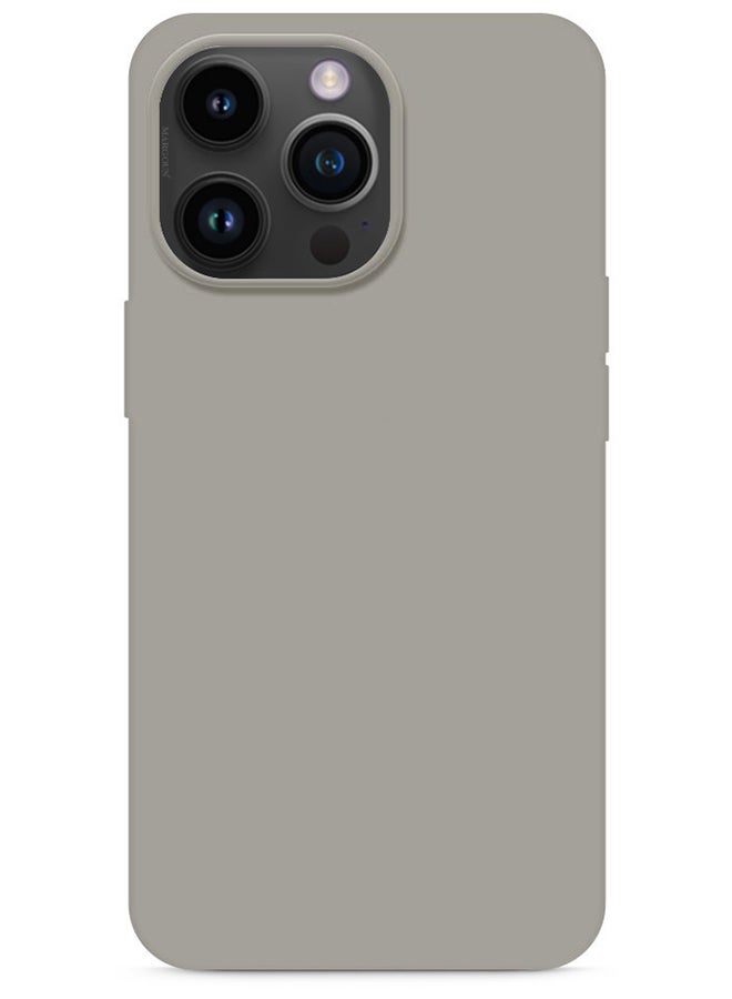 Silicone Case Cover Liquid Gel Soft Ultra Slim Shockproof Back Cover Full Body Protection For Apple iPhone 14 Pro Max 6.7 inch Grey Grey
