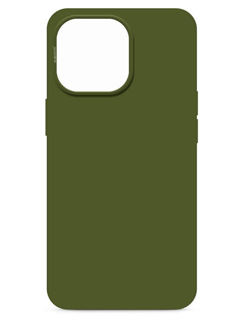 Silicone Case Cover Liquid Gel Soft Ultra Slim Shockproof Back Cover Full Body Protection For Apple iPhone 14 Pro Max 6.7 inch Forest Green