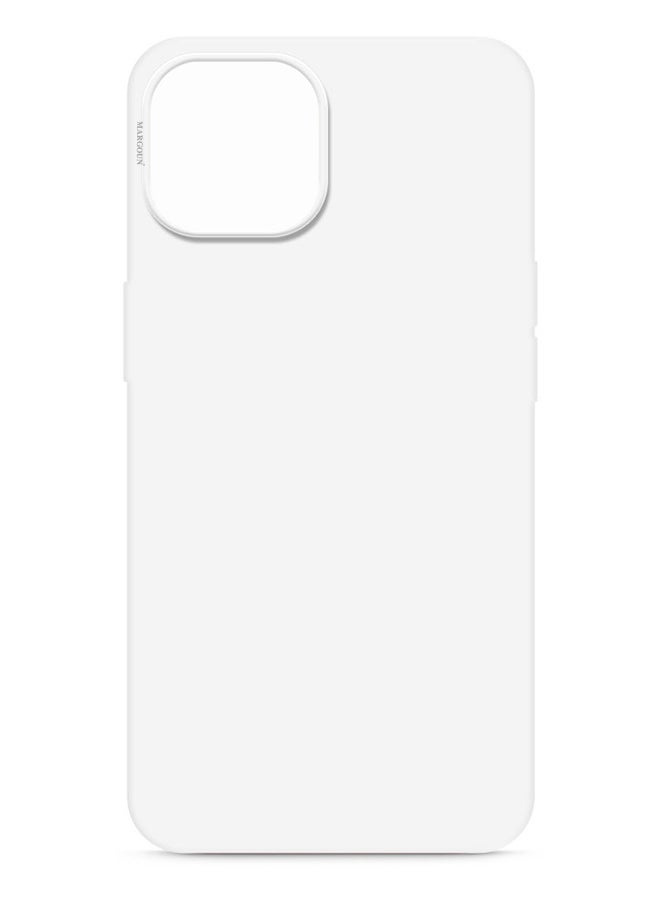 MARGOUN - Silicone Case Cover Liquid Gel Soft Ultra Slim Shockproof Back Cover Full Body Protection For Apple iPhone 14 Pro Max 6.7 inch White - Image 1