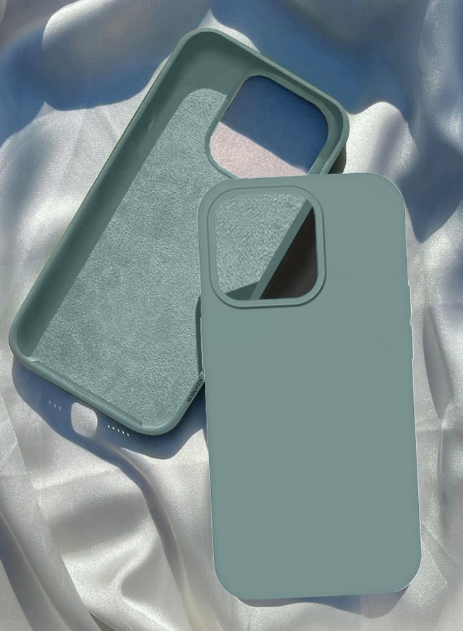 MARGOUN - Silicone Case Cover Liquid Gel Soft Ultra Slim Shockproof Back Cover Full Body Protection For Apple iPhone 14 Pro Max 6.7 inch Cactus Green - Image 1