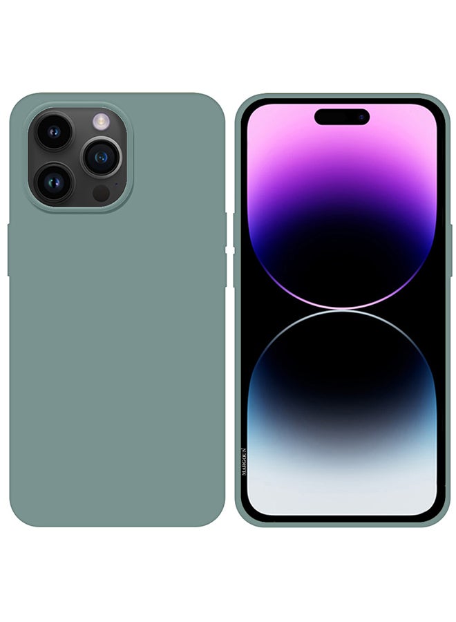 MARGOUN - Silicone Case Cover Liquid Gel Soft Ultra Slim Shockproof Back Cover Full Body Protection For Apple iPhone 14 Pro Max 6.7 inch Cactus Green - Image 1
