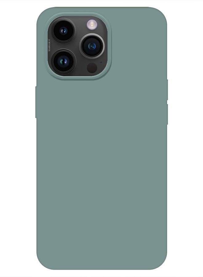 MARGOUN - Silicone Case Cover Liquid Gel Soft Ultra Slim Shockproof Back Cover Full Body Protection For Apple iPhone 14 Pro Max 6.7 inch Cactus Green - Image 1
