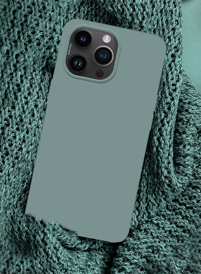 MARGOUN - Silicone Case Cover Liquid Gel Soft Ultra Slim Shockproof Back Cover Full Body Protection For Apple iPhone 14 Pro Max 6.7 inch Cactus Green - Image 1