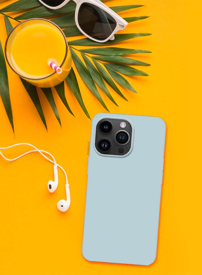 MARGOUN - Silicone Case Cover Liquid Gel Soft Ultra Slim Shockproof Back Cover Full Body Protection For Apple iPhone 14 Pro Max 6.7 inch Light Blue - Image 1