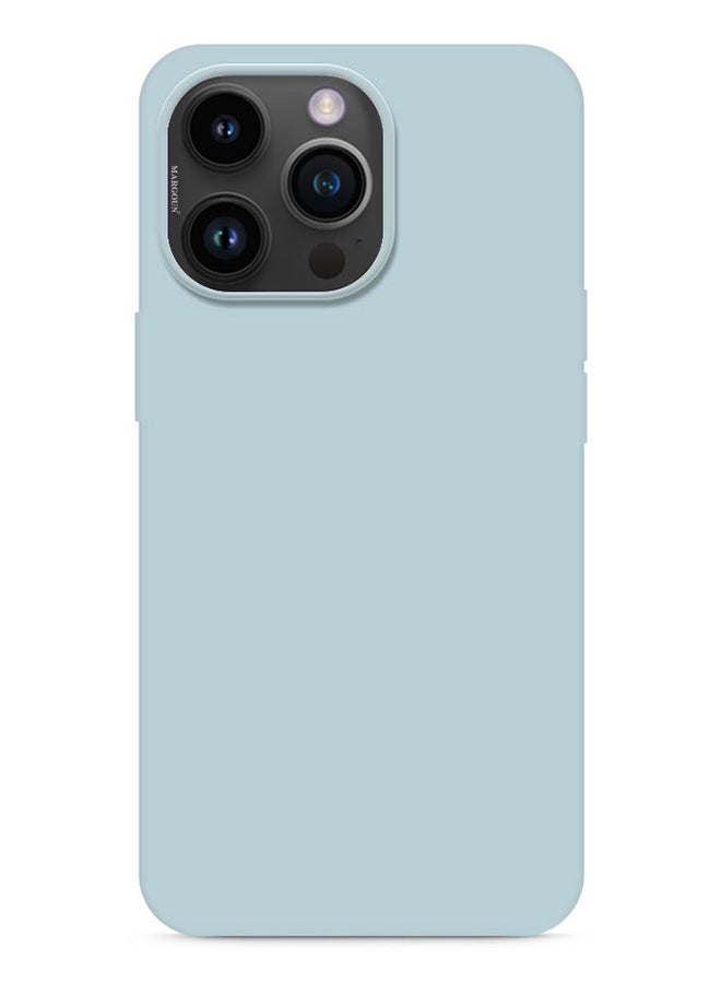 MARGOUN - Silicone Case Cover Liquid Gel Soft Ultra Slim Shockproof Back Cover Full Body Protection For Apple iPhone 14 Pro Max 6.7 inch Light Blue - Image 1