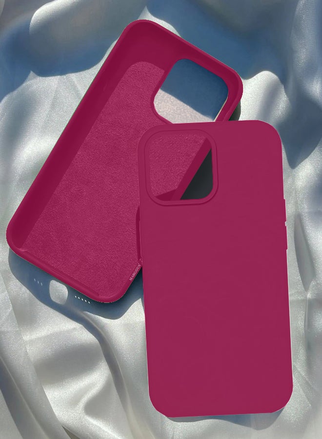 MARGOUN - Apple iPhone 14 Pro Case Silicone Cover Liquid Gel Soft Ultra Slim Shockproof Back Cover Full Body Protection 6.1 Inch Eggplant - Image 1