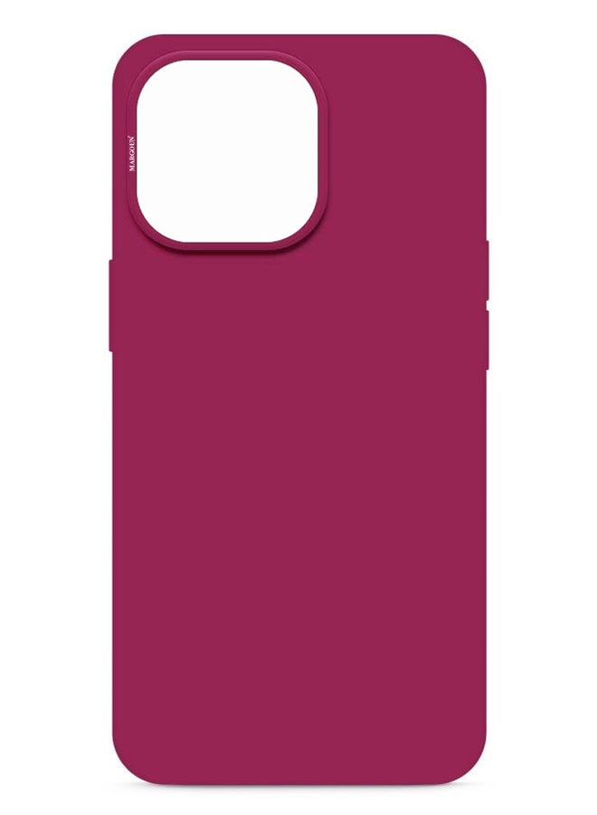 MARGOUN - Apple iPhone 14 Pro Case Silicone Cover Liquid Gel Soft Ultra Slim Shockproof Back Cover Full Body Protection 6.1 Inch Eggplant - Image 1