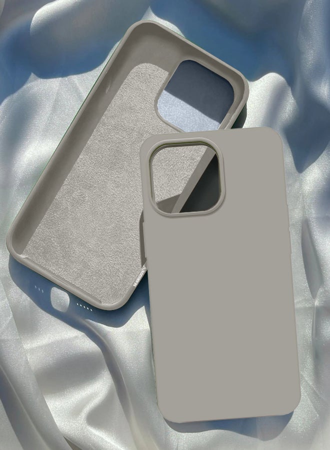 MARGOUN - Silicone Cover Liquid Gel Soft Ultra Slim Shockproof Back Case Cover Full Body Protection For Apple iPhone 14 Pro 6.1 inch Grey - Image 1