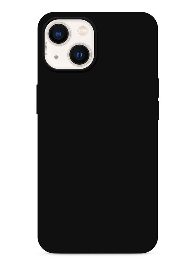MARGOUN - Silicone Case Cover Liquid Gel Soft Ultra Slim Shockproof Back Cover Full Body Protection For Apple iPhone 14 Plus 6.7 inch Black - Image 1