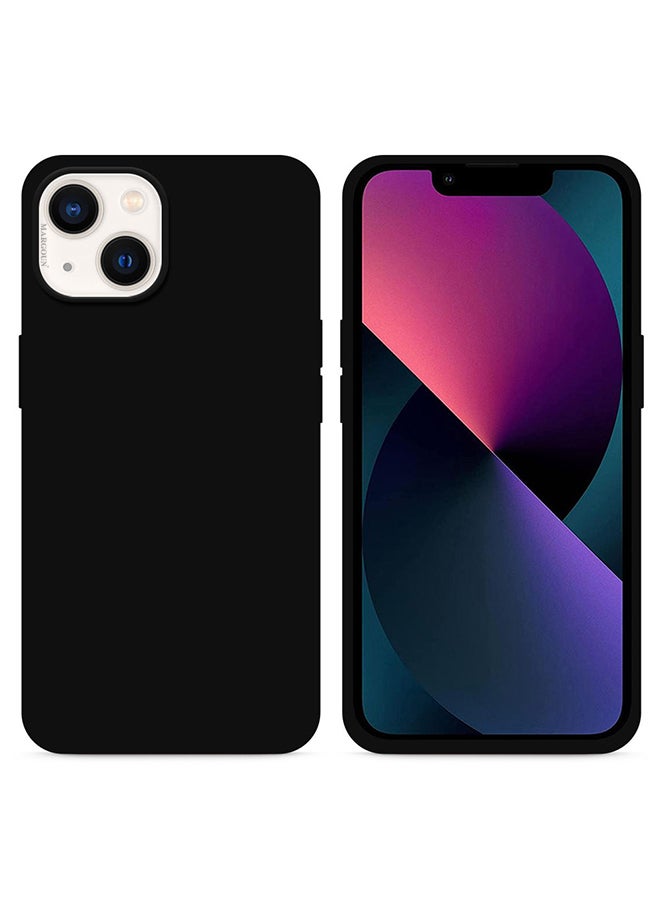 MARGOUN - Silicone Case Cover Liquid Gel Soft Ultra Slim Shockproof Back Cover Full Body Protection For Apple iPhone 14 Plus 6.7 inch Black - Image 1