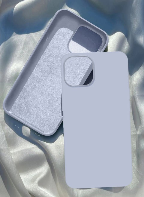 Silicone Case Cover Liquid Gel Soft Ultra Slim Shockproof Back Cover Full Body Protection For Apple iPhone 14 Plus 6.7 inch Lilac