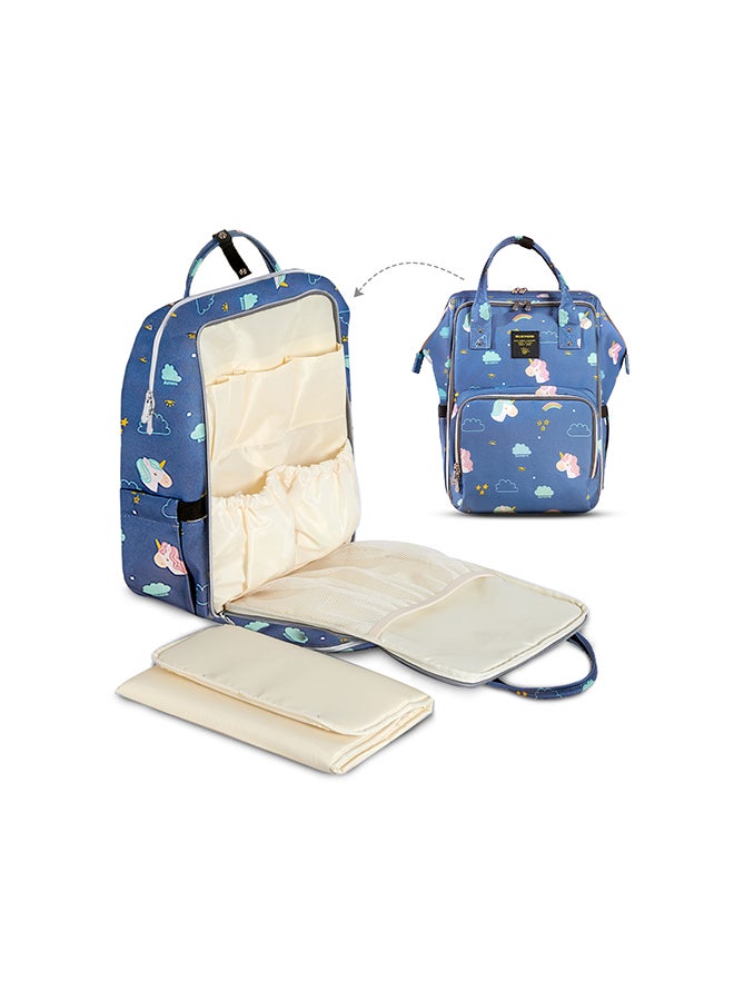 Stylish Diaper Travel Backpack XL wt Stroller Straps And Changing Pad - Unicorn Blue - pnsku/N53356194A/45/_/1702964905/88f4b1bc-8fba-4145-96a3-601278beeb3c