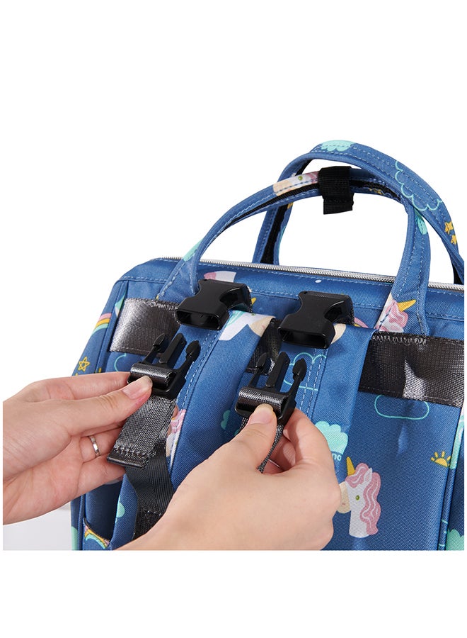 Stylish Diaper Travel Backpack XL wt Stroller Straps And Changing Pad - Unicorn Blue - pnsku/N53356194A/45/_/1702964905/96f8055c-4c81-4caa-a22d-017d422f6dae