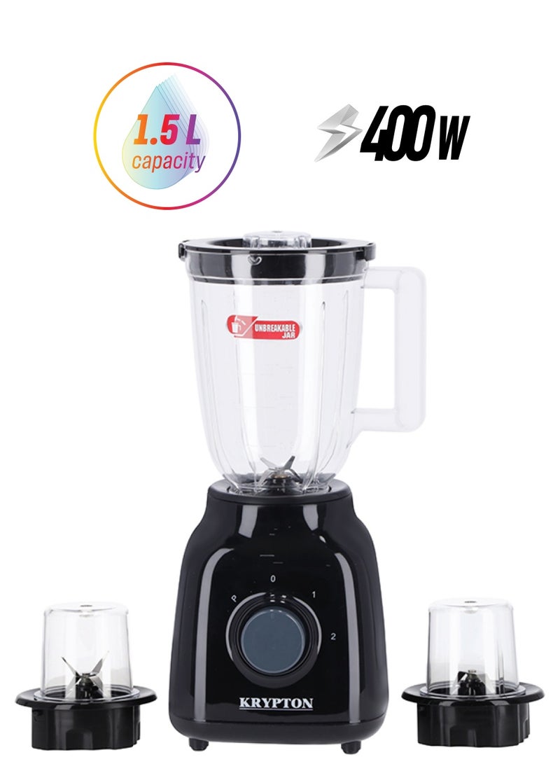كريبتون - خلاط 3 في 1 مع إعداد بسرعتين ووظيفة النبض 1.5 L 400 W KNB6212 أسود - Image 1