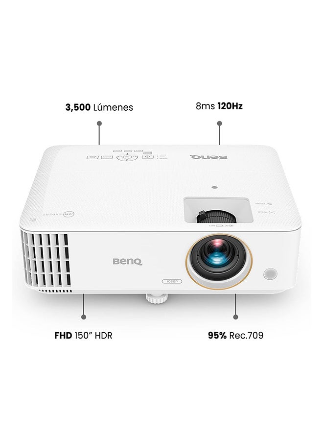 BenQ - Full HD Projector 3500 Lumens Console Gaming Projector 5W Speakers Smart Android TV Home Cinema Projector Xbox/PS5 Compatible 8.3Ms Input Lag 1080p@120Hz Projector 4K Bluetooth Wifi TH685i White - Image 1