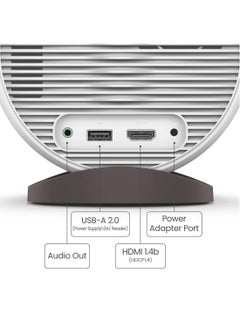 BenQ Smart Mini Projector 200ANSI Portable Projector WVGA - Full HD Movie Projector 5W Bluetooth Speaker Ceiling Projection Wifi Android TV Home Cinema Projector Wireless Outdoor Projector + Case bag + Android TV Dongle + Inbuilt Battery GV11 White  - Image 3