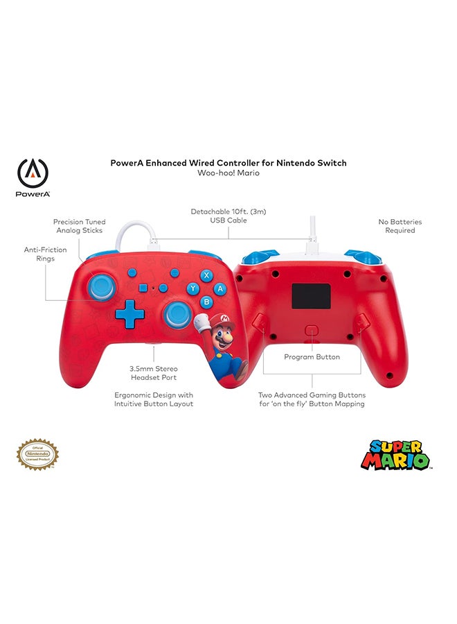 PowerA Enhanced Wired Controller Woo-hoo! Mario - pnsku/N53356516A/45/_/1716408296/4ce0d80e-4e0b-416f-be96-e445195e5fc2