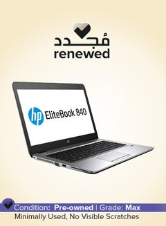 إتش بي مُجدد - لابتوب إيليت بوك 840 G4 إصدار (2017) بشاشة مقاس 14 بوصة ومعالج إنتل كور i5 من الجيل السابع وذاكرة رام 8 جيجابايت ومحرك أقراص SSD بسعة 256 جيجابايت وبطاقة رسومات مدمجة اللغة الإنجليزية فضي  - Image 1
