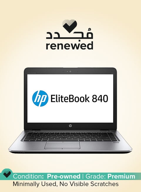 Renewed - EliteBook 840 G4 (2017) Laptop With 14-Inch Display,Intel Core i5 Processor/7th Gen/16GB RAM/256GB SSD/Integrated Graphics English Silver