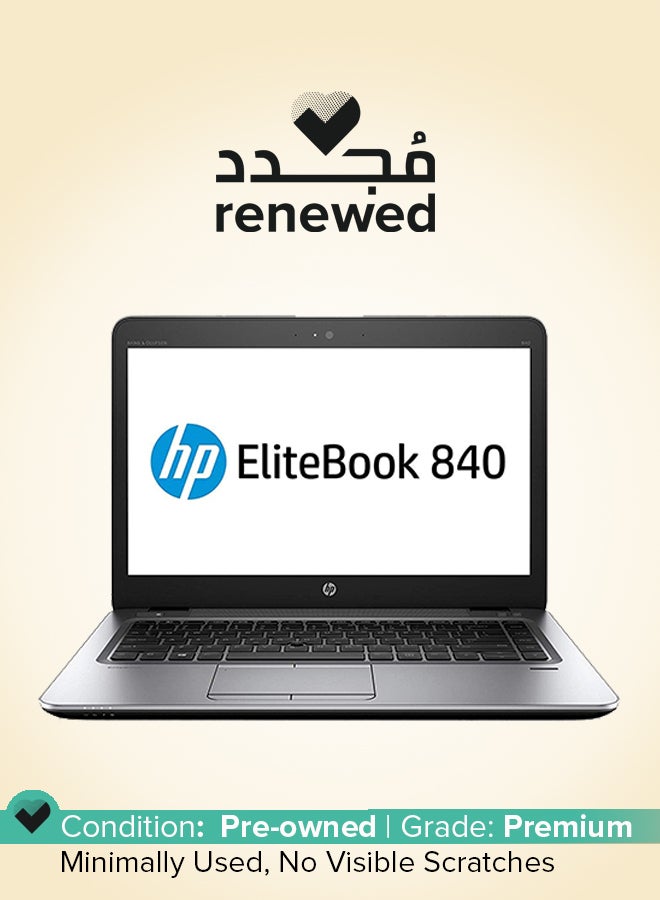 HP Renewed - EliteBook 840 G4 (2017) Laptop With 14-Inch Display,Intel Core i5 Processor/7th Gen/16GB RAM/256GB SSD/Integrated Graphics English Silver  - Image 1