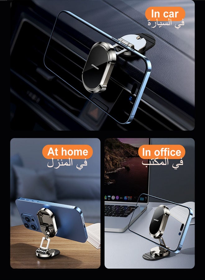JR-ZS312 Universal Mobile Bracket For Car Foldable Magnetic Car Phone Holder With IPhone Samsung Galaxy Huawei OnePlus Dark Grey - pnsku/N53356612A/45/_/1697106767/a34034a9-e84a-49e3-a859-2323e6036770