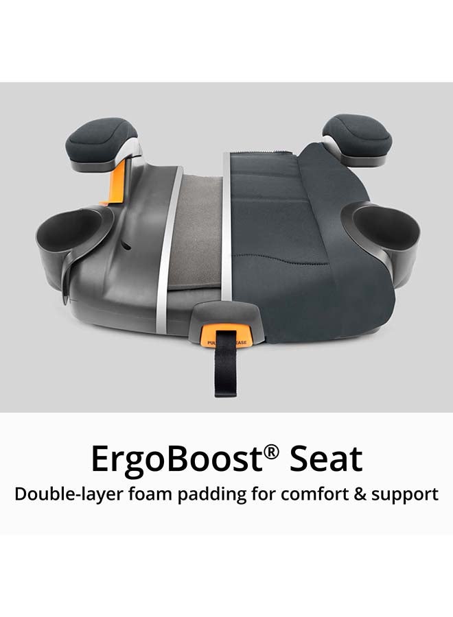 Chicco Kidfit Cleartex Plus 2-In-1 Belt-Positioning Booster Car Seat, Obsidian  - Image 3