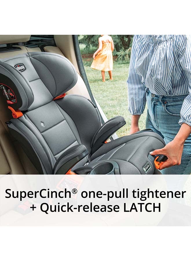 Chicco Kidfit Cleartex Plus 2-In-1 Belt-Positioning Booster Car Seat, Obsidian  - Image 4