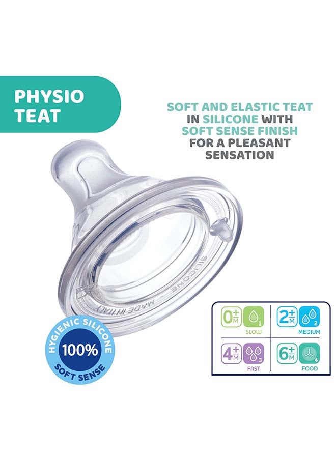 Chicco - Perfect 5 Feeding Bottle 150Ml Slow Flow 0M+ Silicone, Pink - Image 1