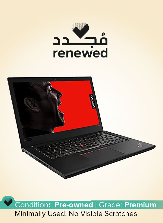 Lenovo Renewed - Thinkpad T480 Laptop With 14-Inch Display,Intel Core i5 Processor/8th Gen/8GB RAM/256GB SSD/Integrated Graphics English Black