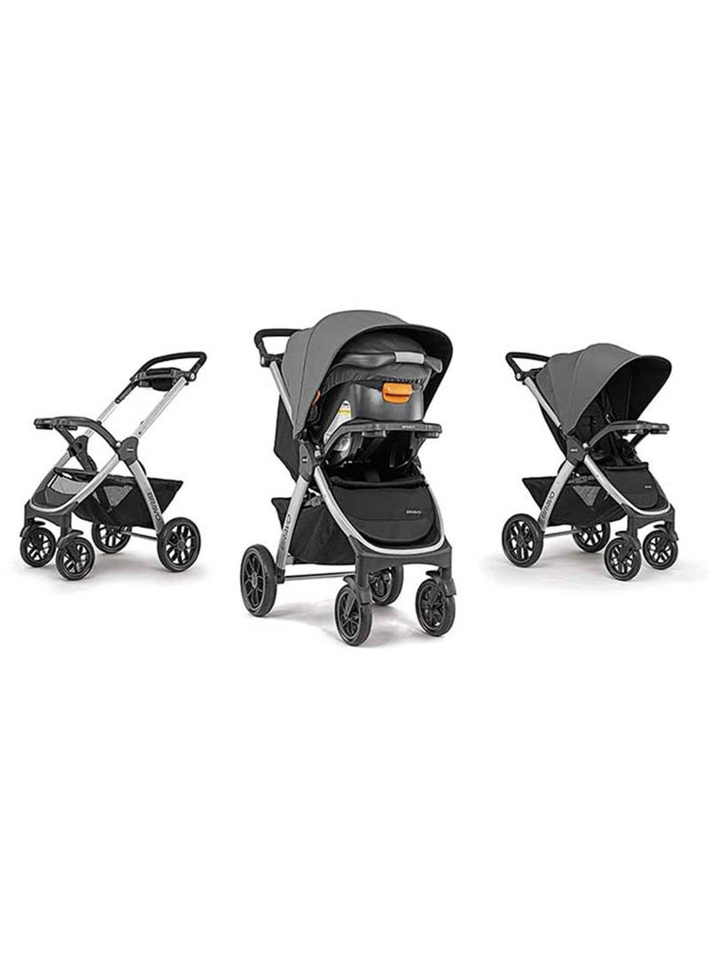 Chicco - Mini Bravo Plus Travel System 0M-3Y, Slate - Image 1