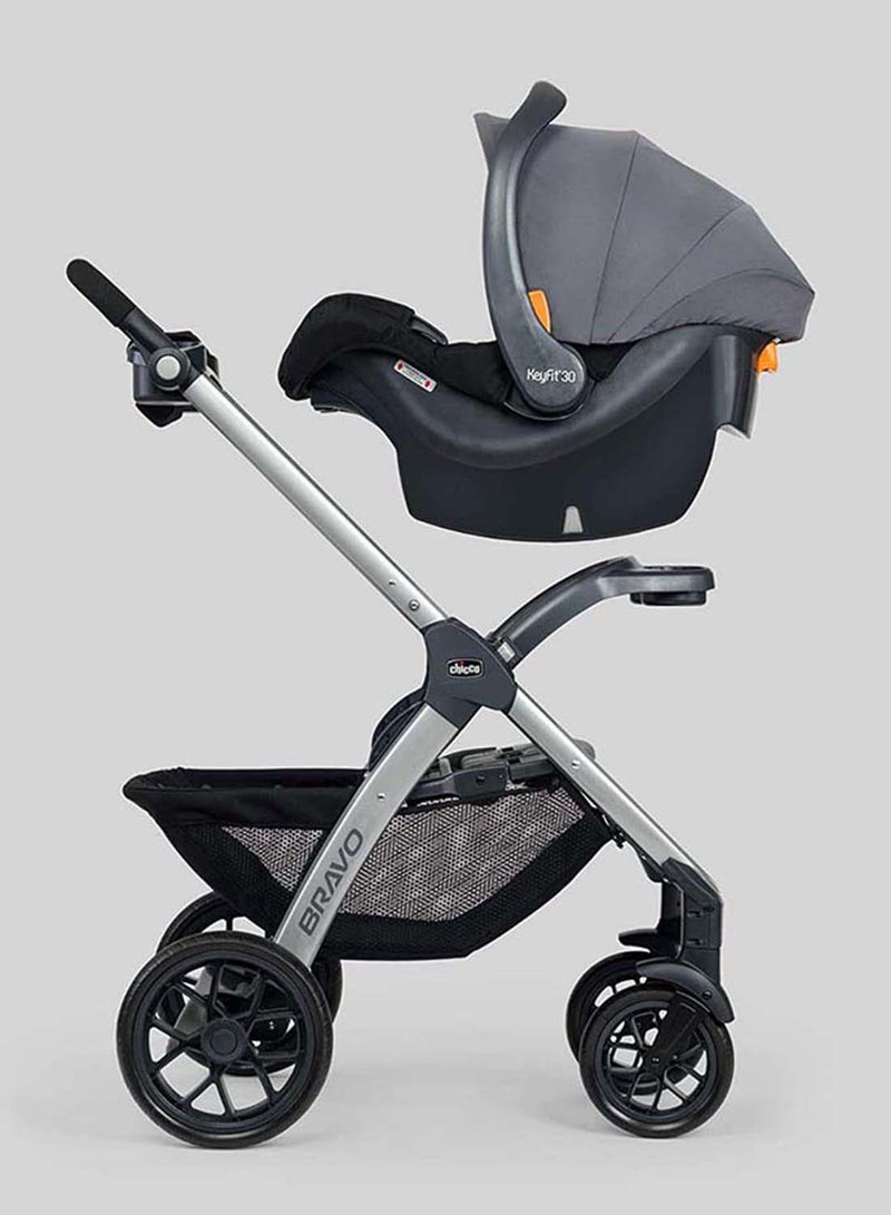Chicco - Mini Bravo Plus Travel System 0M-3Y, Slate - Image 1