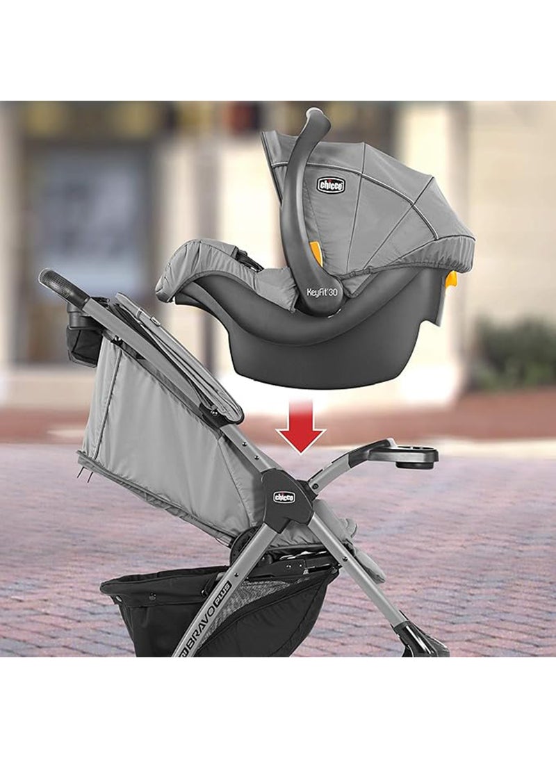 Chicco - Mini Bravo Plus Travel System 0M-3Y, Slate - Image 1