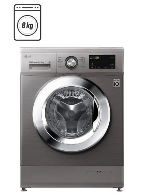 Digital Front Loading Washing Machine With Dryer, 8 KG 8 kg F4J3TMG5P SLIVER