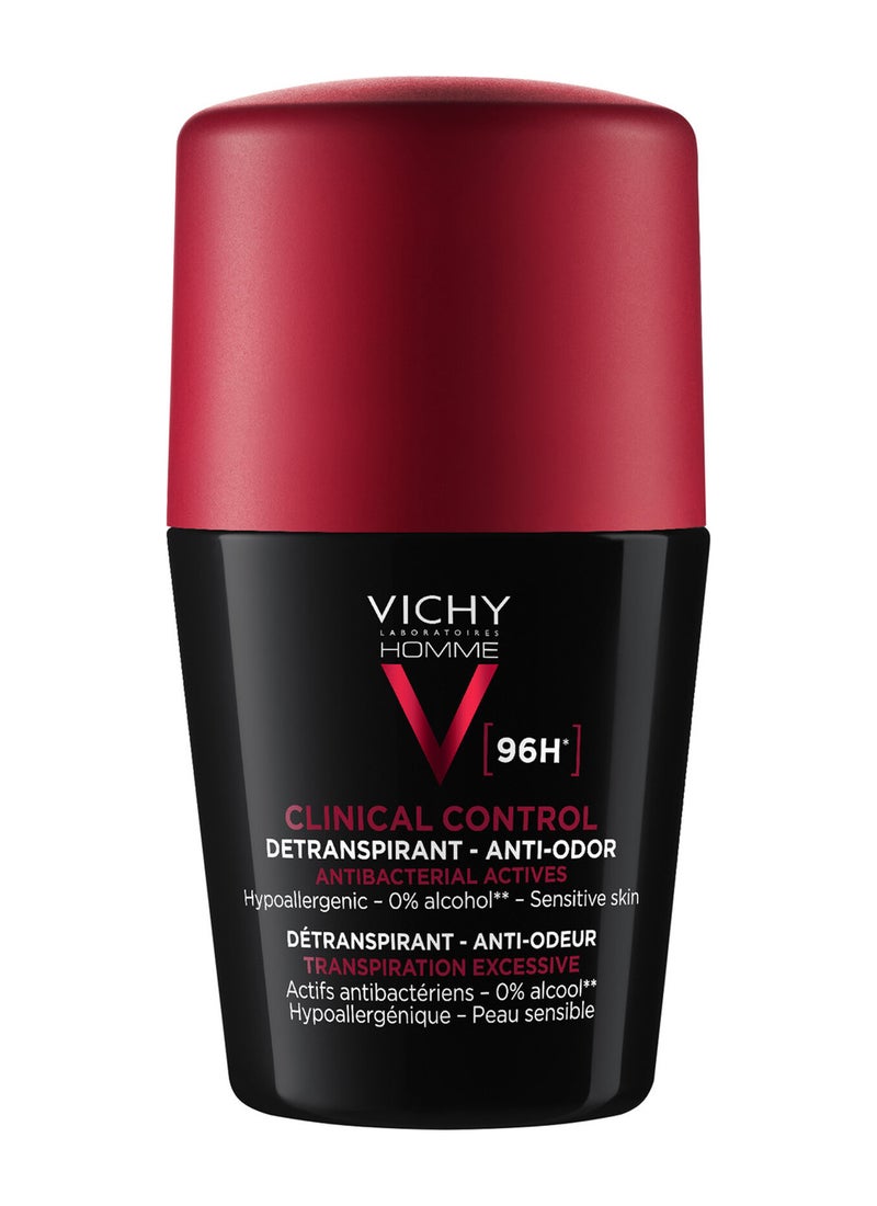 VICHY 96 Hour Clinical Control Deodorant For Men Clear 50ml - Image 1