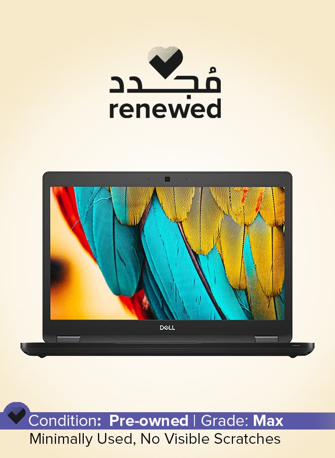 Renewed - Dell Latitude 5490 Notebook Laptop With 14.1-Inch Display,Intel Core i5/8th Generation/8GB DDR4 RAM/256GB SSD /Windows 10 Pro English Black