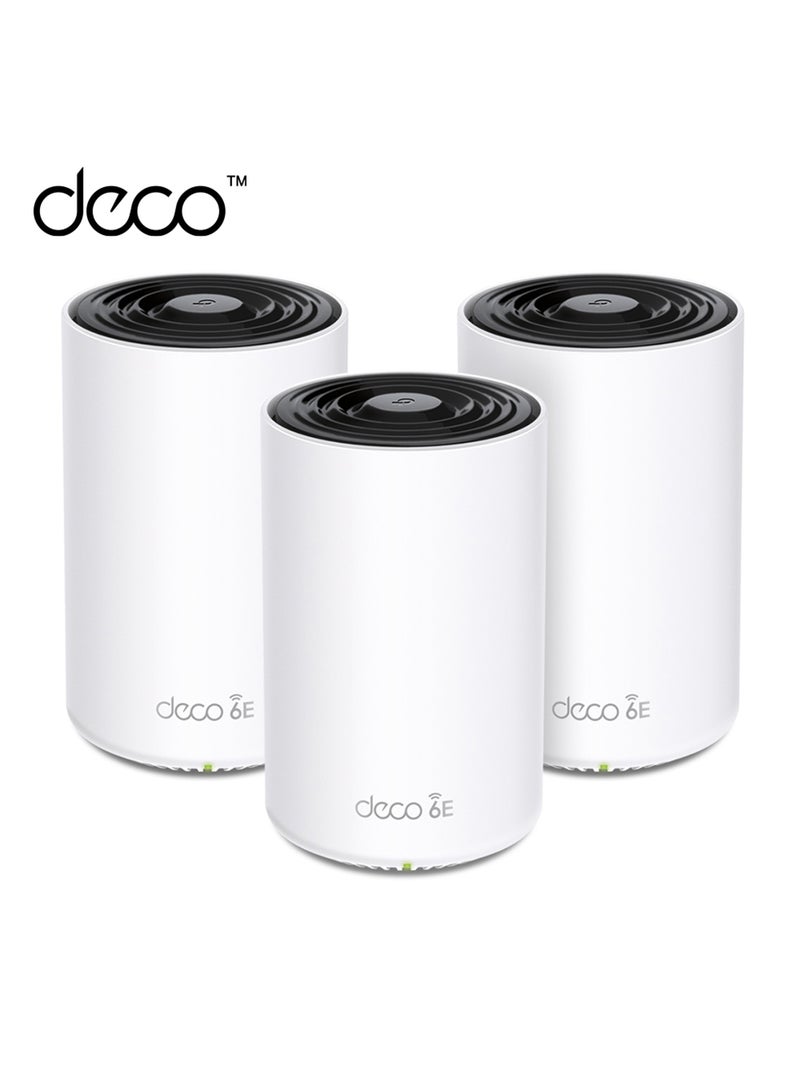 TP-LINK - Deco XE75 AXE5400 Whole Home Mesh Wi Fi 6E System, Tri Band Wi Fi, Gigabit Ports, Deco XE753 pack, DECO XE75 white - Image 1