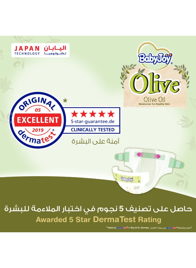 BabyJoy - Olive Tape Diaper, Size 2, Small, 3.5-7 Kg, Saving Pack, 13 Diapers - Image 1