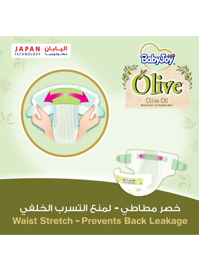 BabyJoy - Olive Tape Diaper, Size 2, Small, 3.5-7 Kg, Saving Pack, 13 Diapers - Image 1