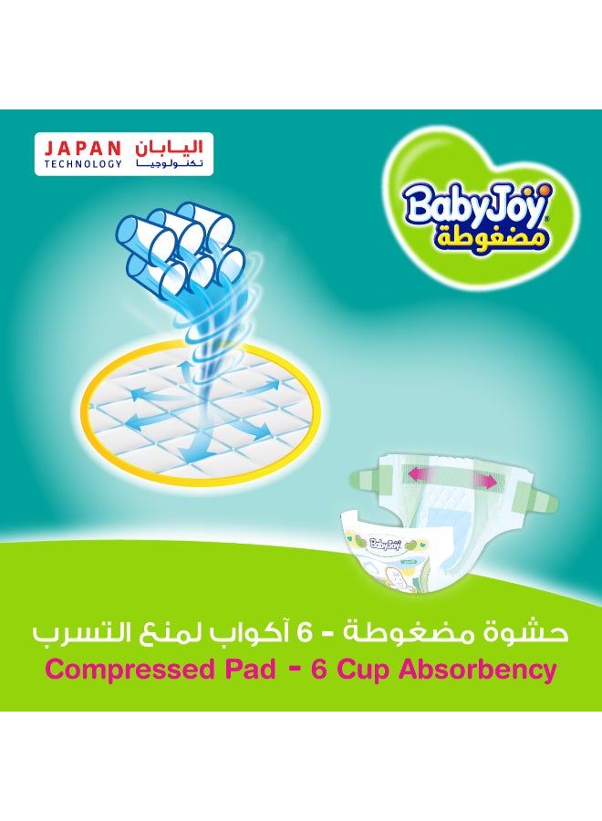 BabyJoy 2X Compressed Diamond Pad Diaper, Size 2, Small, 3.5-7 Kg, Giant Pack, 108 Diapers  - Image 4