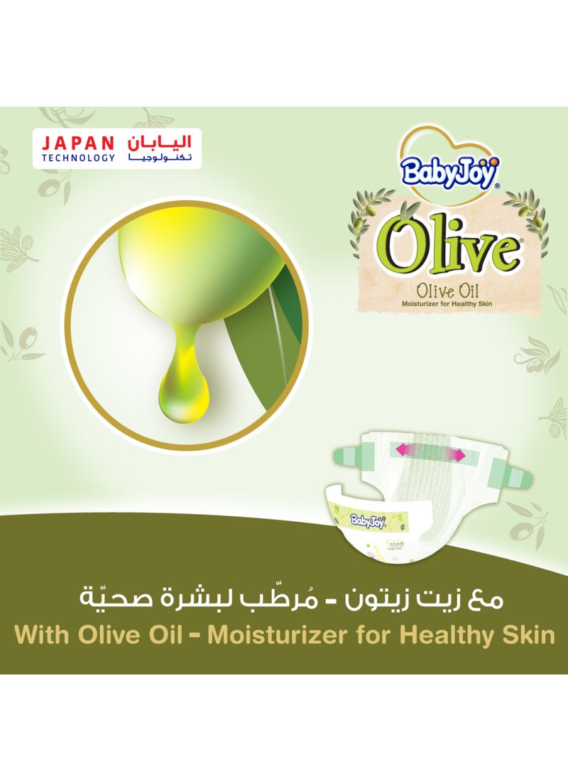 بيبي جوي بزيت الزيتون، مقاس 5 كبير جداً، لوزن 14 إلى 23 كجم، عبوة التوفير، 8 حفاضات - Image 2
