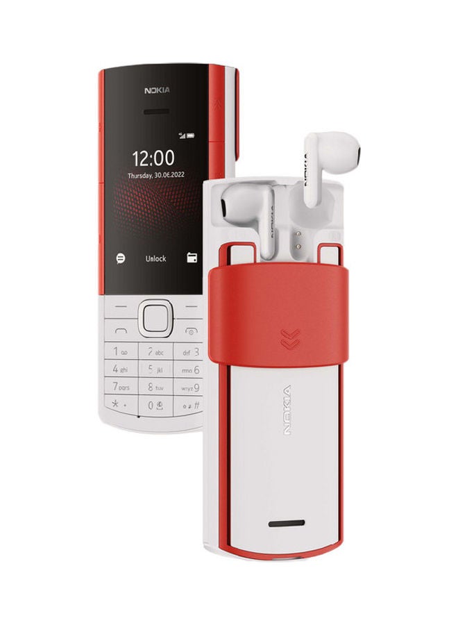 NOKIA 5710 XA Dual SIM White/Red 48MB RAM 128MB 4G -Middle East Version - Image 1