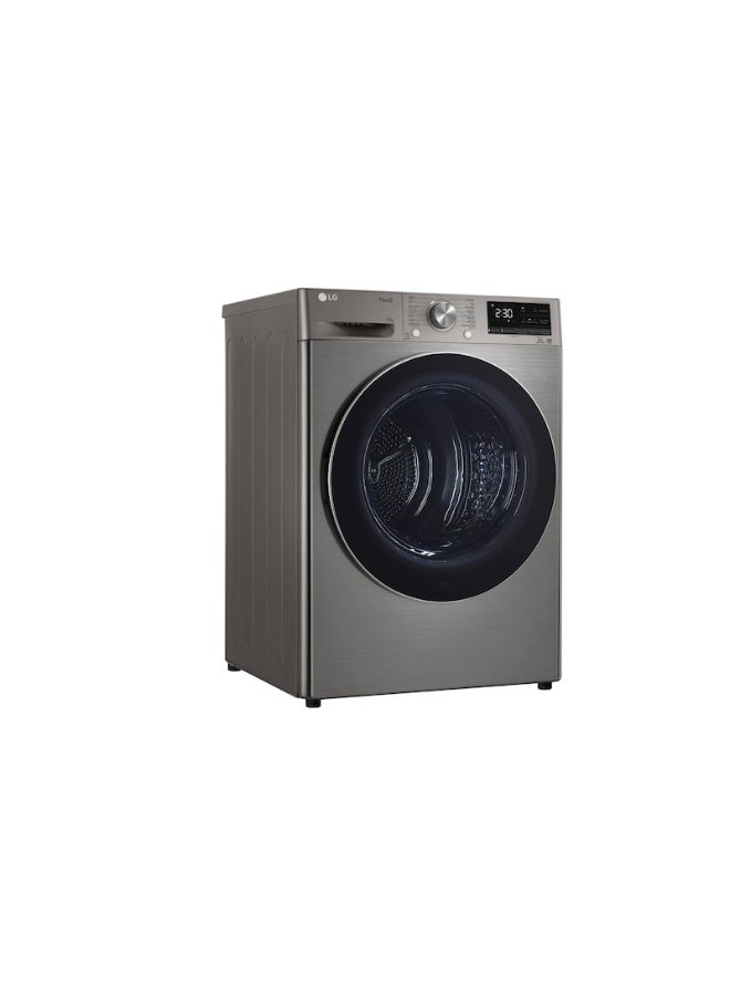 إل جي مجفف ملابس مزدوج العاكس سعة 10 كجم، تجفيف بالاستشعار، عناية بالحساسية، عناية بالحوض، تجفيف موفر للطاقة، RH10V9PV2W فضي 10.1 kg RH10V9PV2W فضي - Image 3