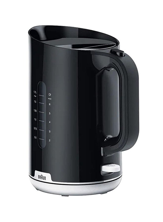 BRAUN Elecrtic Kettle, 360° Rotating Base , Removable Limescale Filter, BPA Free Plastic 1.7 L 2200 W WK1100BK Black - Image 1