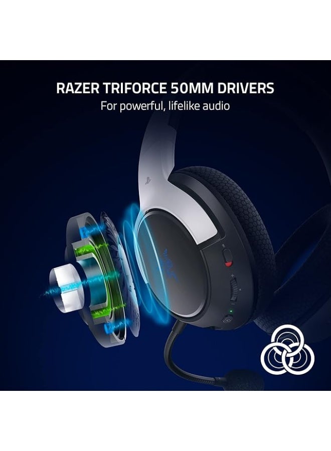 Razer Kaira X Wired Gaming Headset for Playstation 5 / PS5, PS4, PC, Mac, Mobile: 50mm Drivers - HyperClear Cardioid Mic - Memory Foam Cushions - On-Headset Controls - White & Black I RZ04-03970700-R3G1 - Image 3