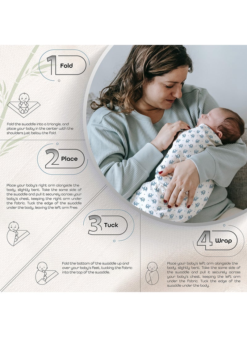 Moon Pack Of 2 Bamboo Muslin Wrap Swaddle  - Image 2